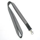 China Plain Black Durable Nylon Neck Strap , Business Conference Lanyards distributor