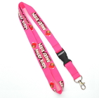 Best Pink Identification Custom Polyester Lanyards , Safety Breakaway Lanyards for sale