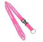 Best Cute Branded Identification Woven Pink Lanyards For Business Conference for sale