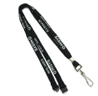 Best Ribbon Trade Show Staff Reflective Lanyards , Durable Plain Black Lanyards for sale