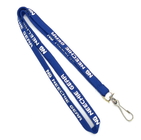 Best Blue 1 Side Ribbon Reflective Flat Lanyards For Exhibition Card / Sport Games for sale