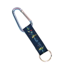 China Outdoor Activities Silver Carabiner Key Chain With Heat Transfer Print Logo distributor