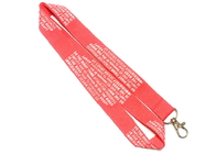 China Red Background Clear Custom Polyester Lanyards Mini Characters Logo Printing Delicate distributor
