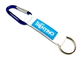 White Lanyard Sewing Rubber PVC Logo Custom Carabiner Keychain For Simple Brand supplier