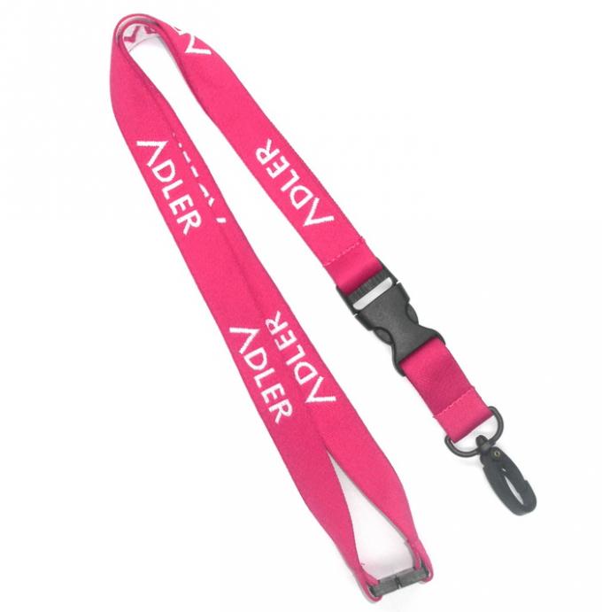 900mm X 20mm Red Woven Lanyards Personalized Cell Phone Neck Strap