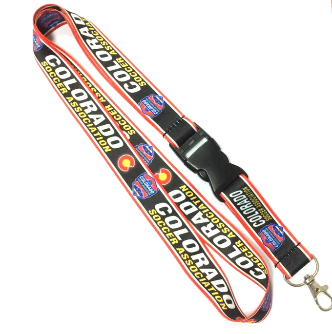 Colorful Dye Sublimation Heat Transfer Lanyard With Plastic Buckle