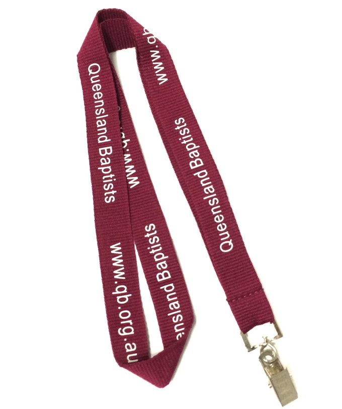 Metal Clip Attachment Screen Printed Lanyards / Polyester Neck Lanyards For Keys